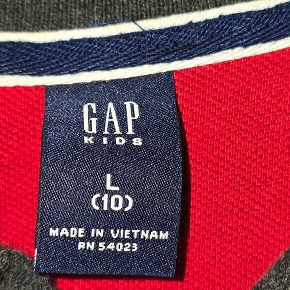 Y2K GAP Kids Striped Collared Long Sleeve Shirt Size L (10) - Picture 3 of 9